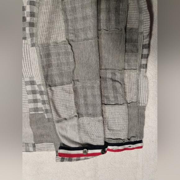 THOM BROWNE Made in Japan Cotton Patchwork Short Sleeve Polo Button down Shirt - Picture 11 of 16